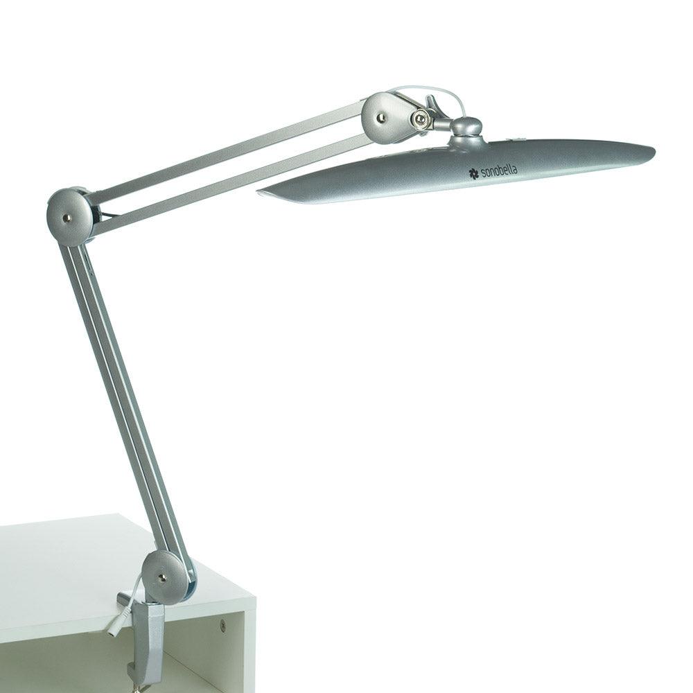 SONOBELLA BSL-01 LED CLIP lempa tvirtinama prie stalo 24W, sidabrinė