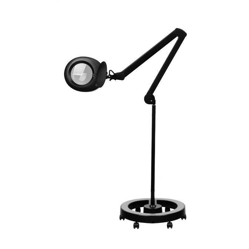 ELEGANTE pastatoma kosmetologinė lempa-lupa 6025 60 SMD LED 5D BLACK, juoda