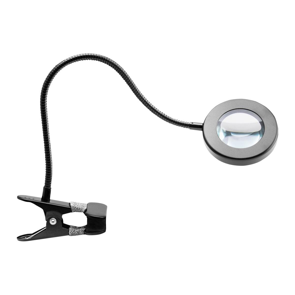 SNAKE RING LED lempa-lupa tvirtinama ant stalo, juoda