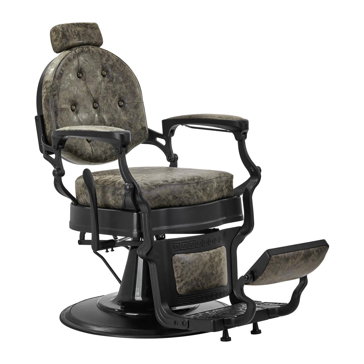 GABBIANO barberio kėdė PRESIDENT OLD LEATHER, žalia