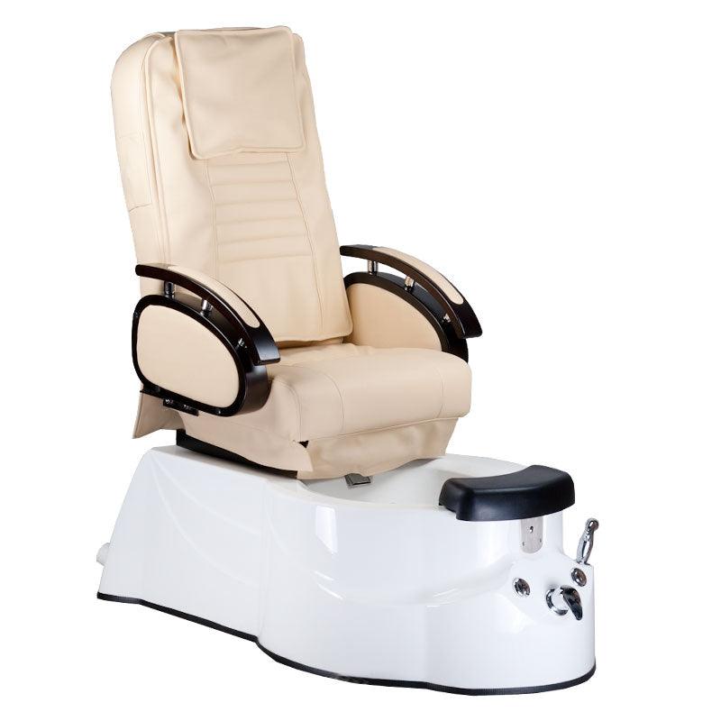 Pedikiūro kėdė su masažo funkcija ir pėdų vonele BR-3820D, kreminė