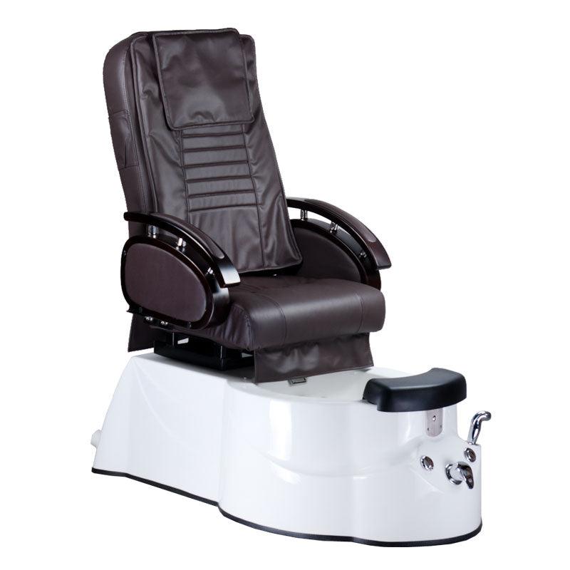 Pedikiūro kėdė su masažo funkcija ir pėdų vonele BR-3820D, ruda