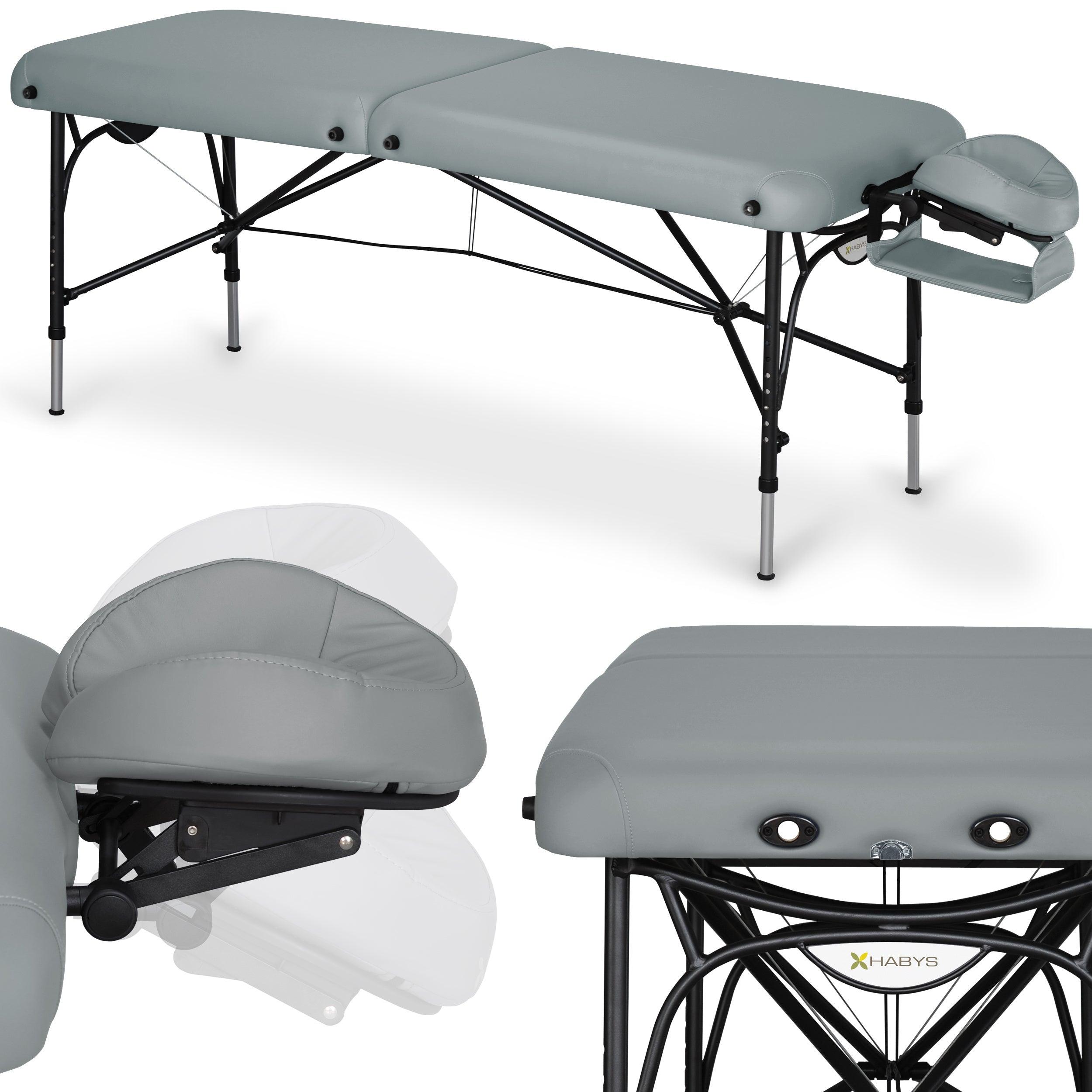Sulankstomas masažo stalas SMART Vinyl Flex 70 cm K029, pilkas