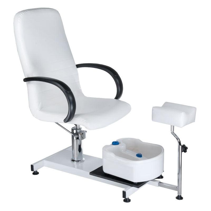 Pedikiūro kėdė su pėdų vonele BW-100, balta