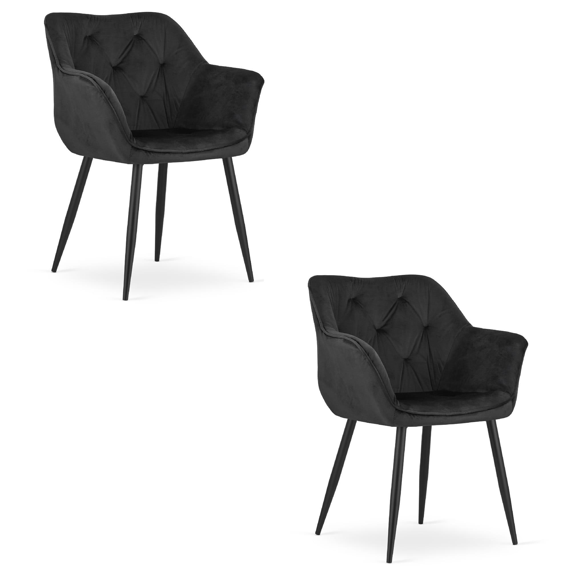 Kėdės MADERA, juodas aksomas, 2 vnt.