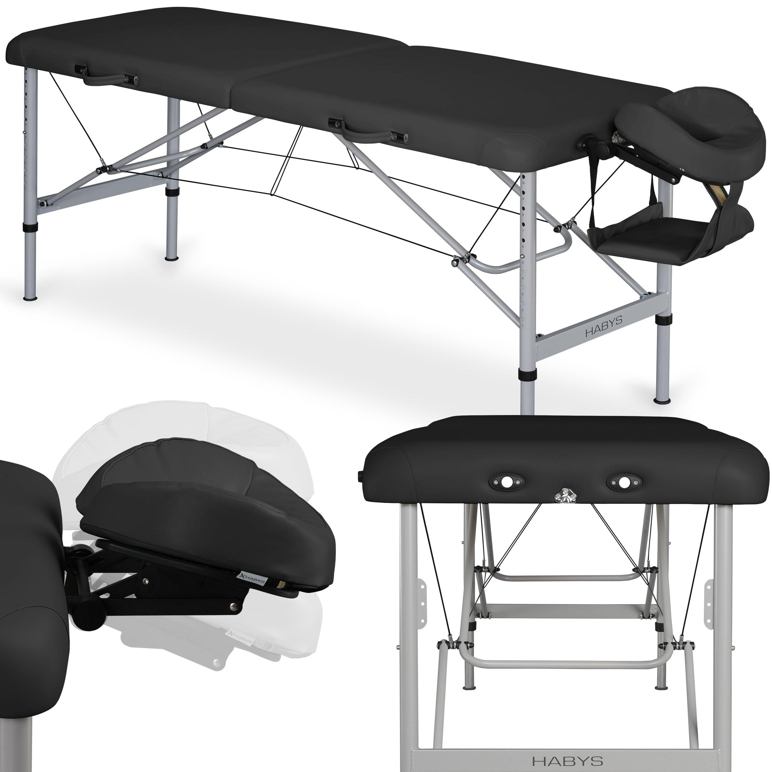 Masažo stalas AERO 60 cm VINYL FLEX K015, juodas