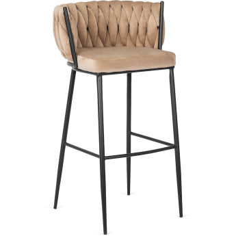 Makiažo kėdė FLORES Beige Velvet