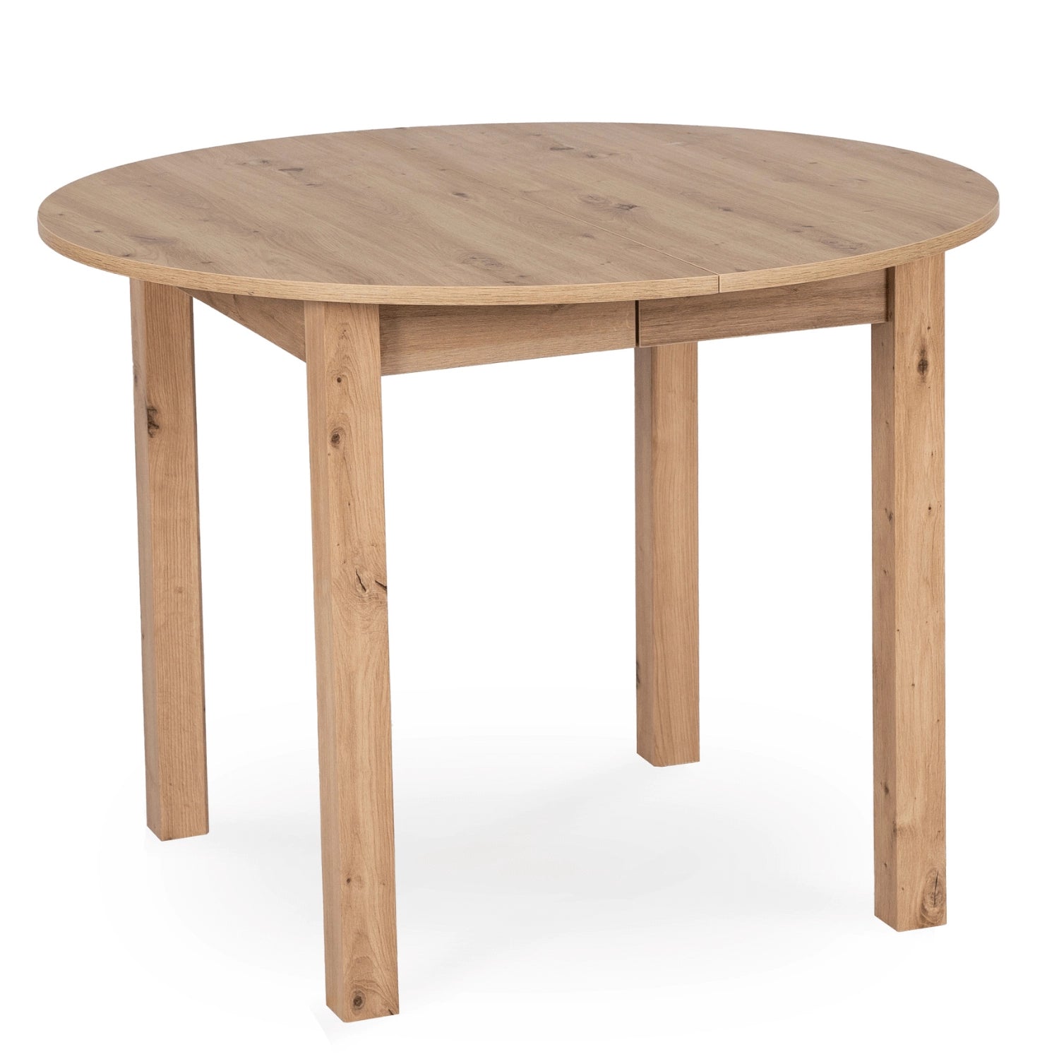 HARRY apvalus išskleidžiamas stalas 102-142 cm Riviera, ąžuolo spalvos