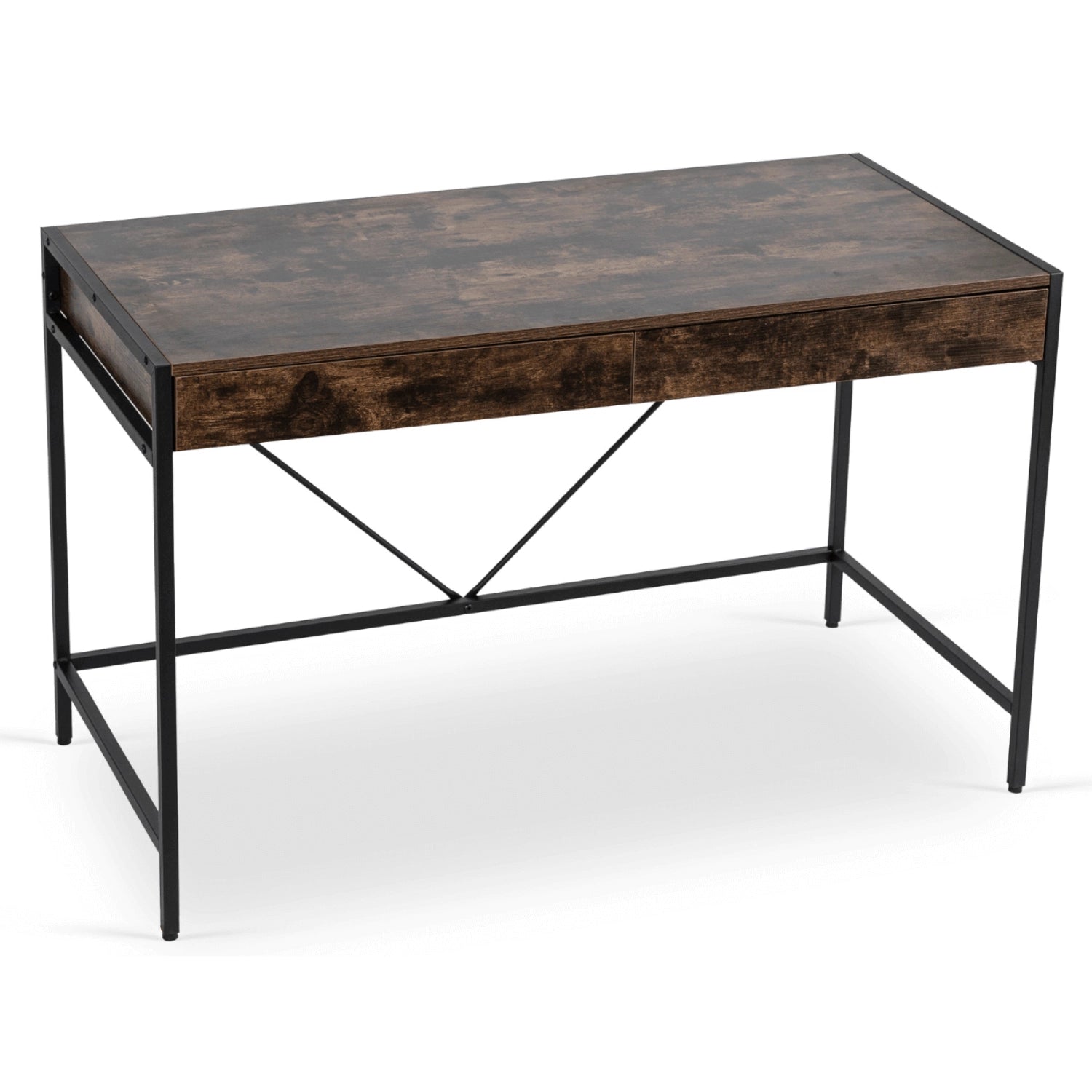 ALLY rašomasis stalas 123 cm Rustic ąžuolas/juodas