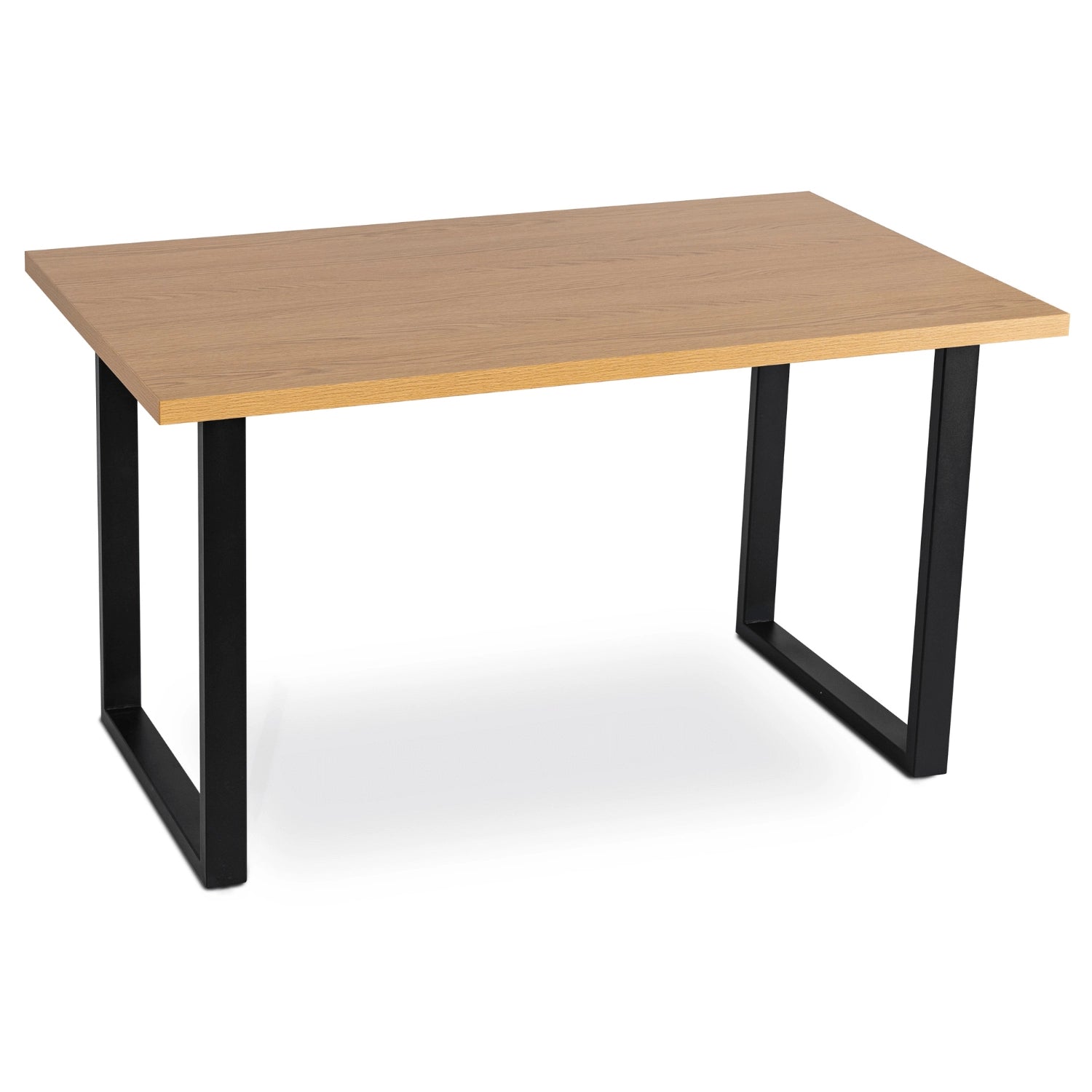 Stačiakampis stalas GLOS 135 cm, auksinis ąžuolas/juodas