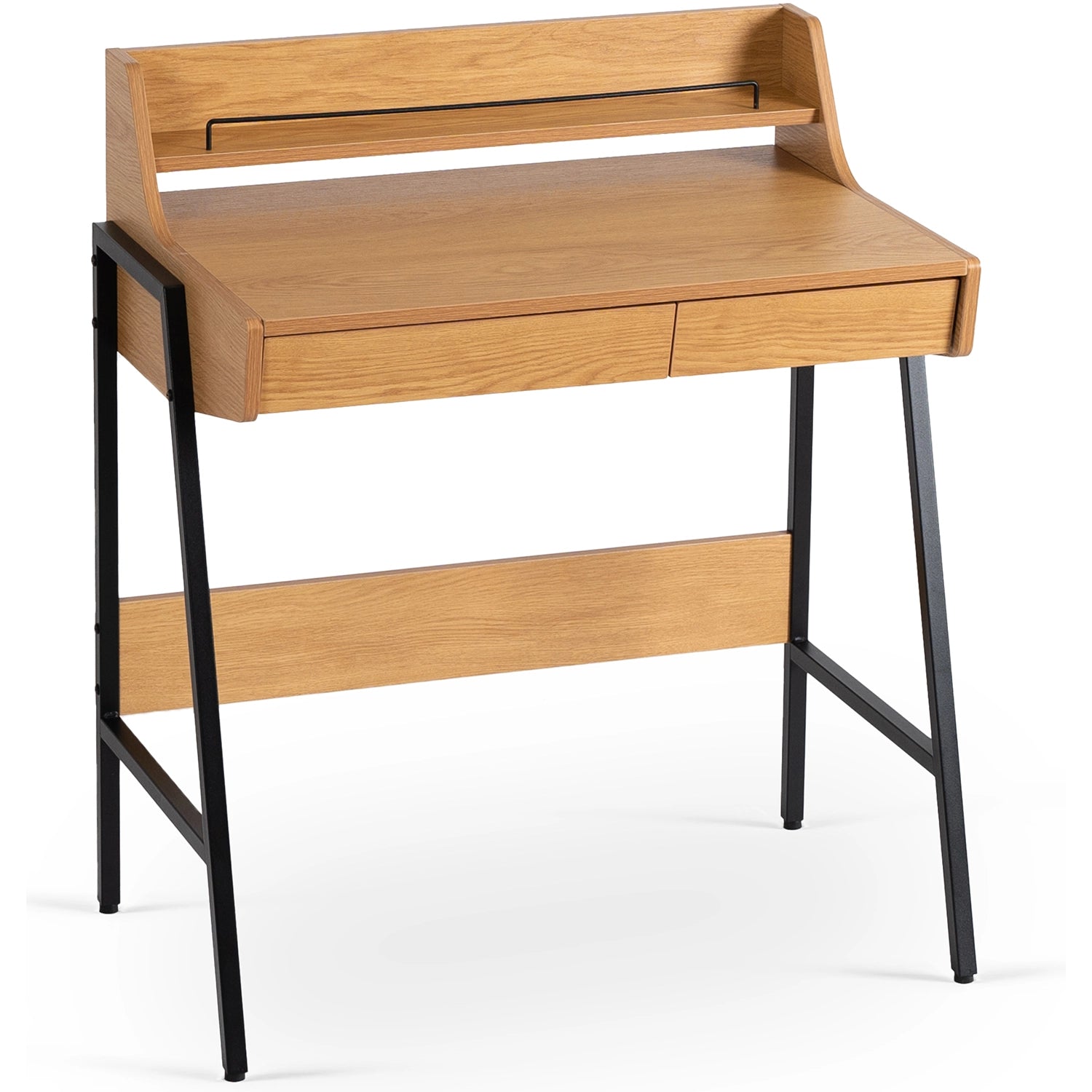 Rašomasis stalas PERI 77 cm, ąžuolas/juodas