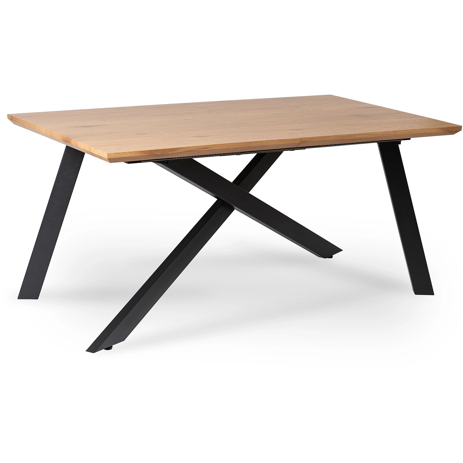 Išskleidžiamas stalas HAMILTON 160-200 cm, auksinis ąžuolas/juodas