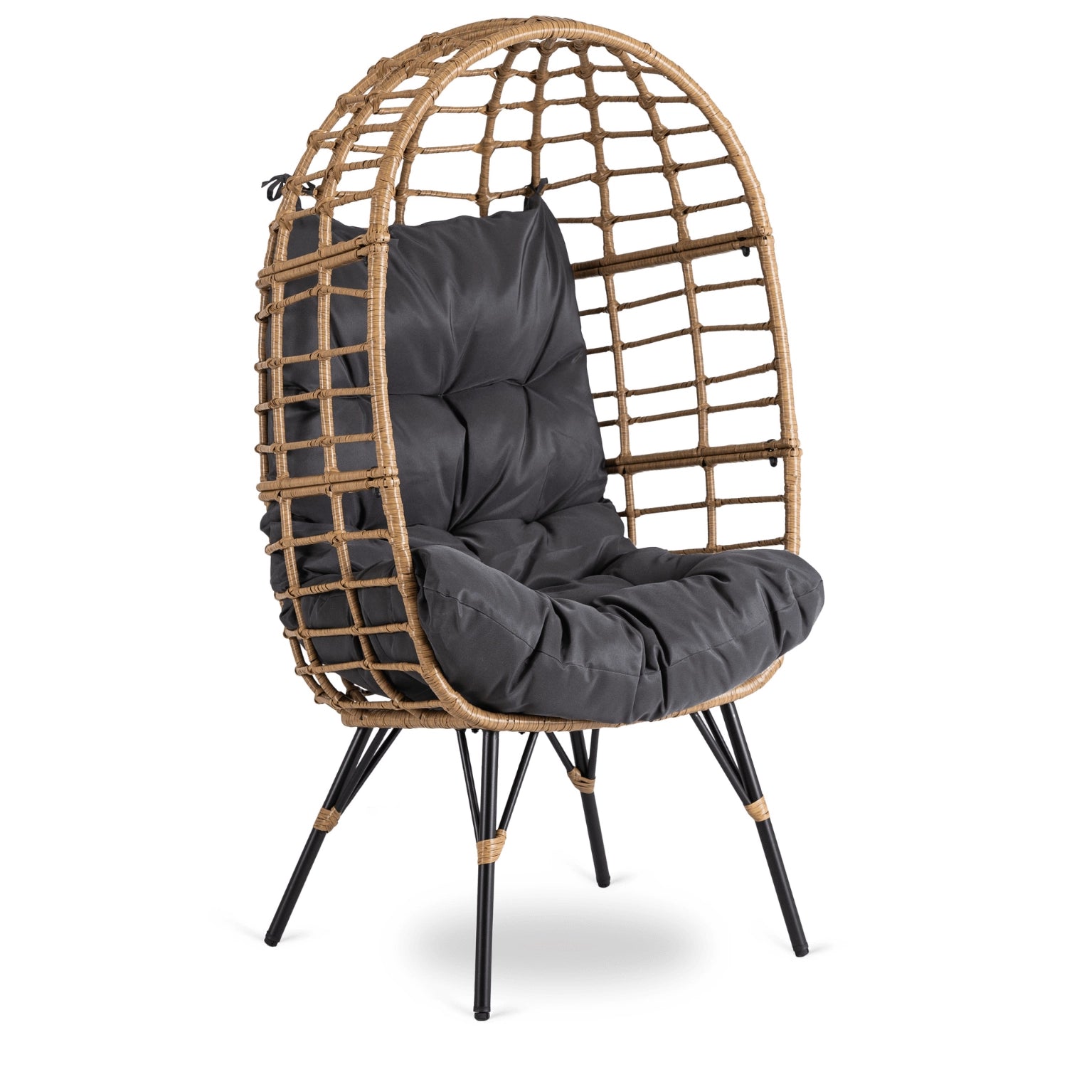 Sodo poilsio krėslas COCOON MADISON – pilkas, boho stilius