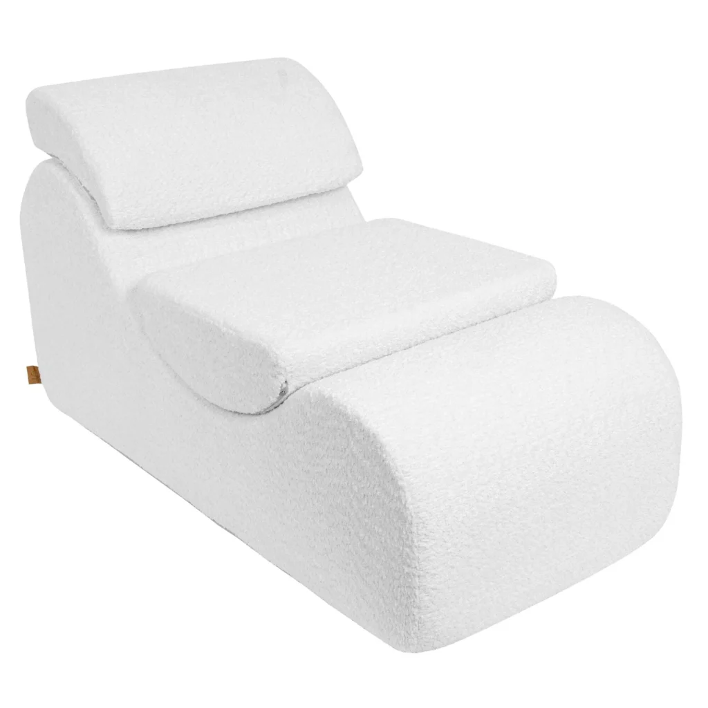 "Wave Lounger Boucle White