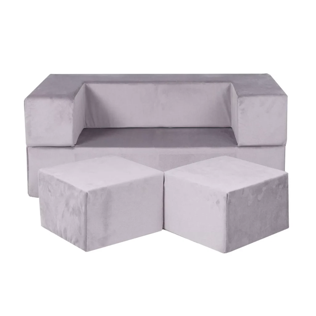 Vaikiška sofa "Cube" pilka