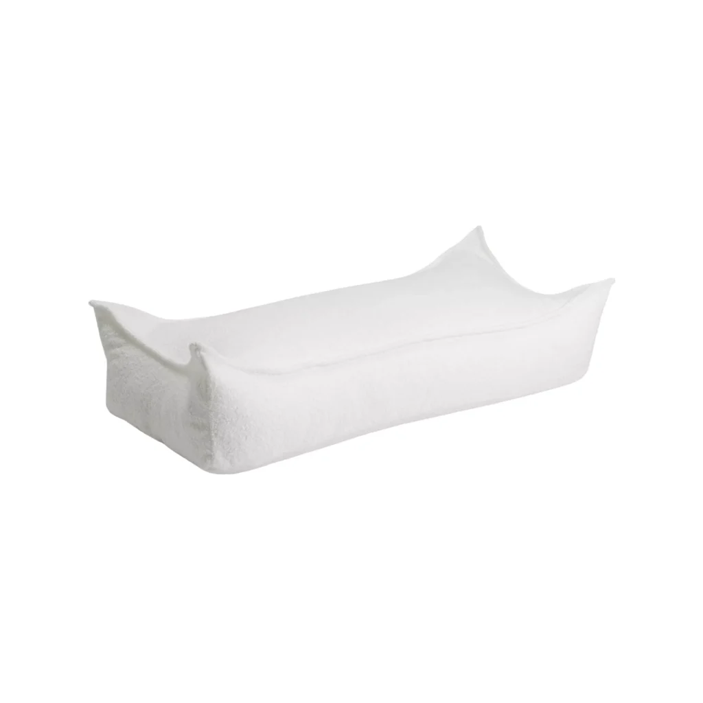 Stačiakampio formos "Puff Boucle White