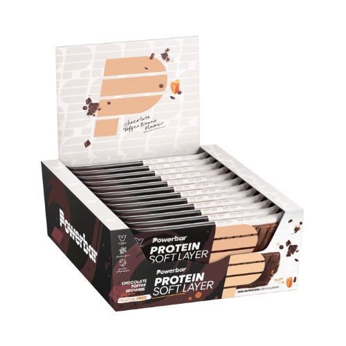 PowerBar Protein Soft Layer, 12 vnt. x 40 g - Balto šokolado su braškėmis