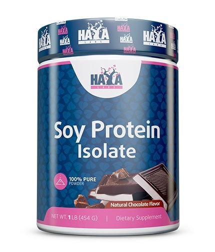 Haya Labs 100% Soy Protein Isolate (sojos baltymų izoliatas) 454 g. - Šokoladų Skonis