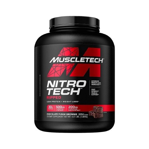 MuscleTech Nitro-Tech Ripped 1.8kg - Šokoladinio pyrago