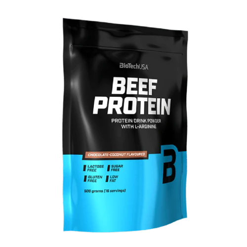 Biotech Beef Protein 500 g. - Braškių skonis