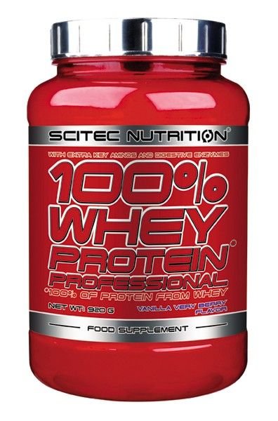 SCITEC 100% Whey Protein Professional 920 g. - Bananų skonis