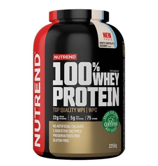 Nutrend 100% Whey Protein 2250 g. - Aviečių skonis