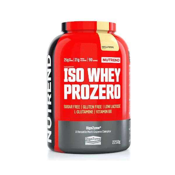 NUTREND Iso Whey Prozero - 2250g Vanilinis pudingas