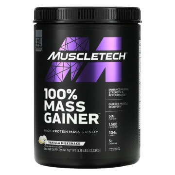 MUSCLETECH 100% Mass Gainer - 2330g Vanilė