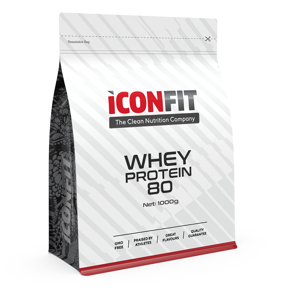 ICONFIT Whey Protein 80 - 1000g Žemuogės
