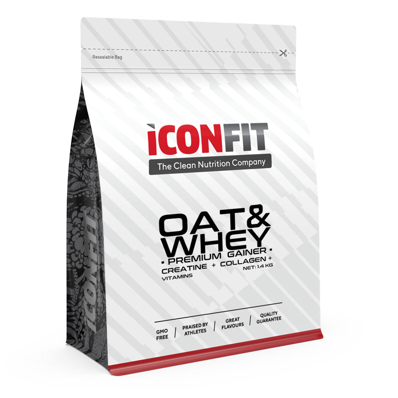 ICONFIT Oat & Whey Pro Gainer - 1400g Vanilė