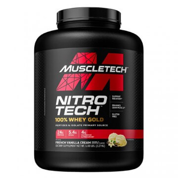 MUSCLETECH Nitro Tech 100% Whey Gold - 2270g Braškės