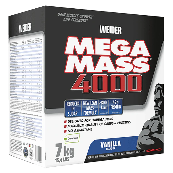 WEIDER Mega Mass 4000 - 7000g Braškės