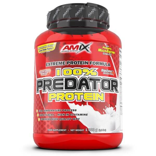 AMIX 100% PREDATOR Protein - 1000g Braškės