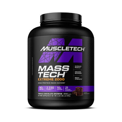 MUSCLETECH Mass Tech Extreme - 2720g Trigubas šokoladas