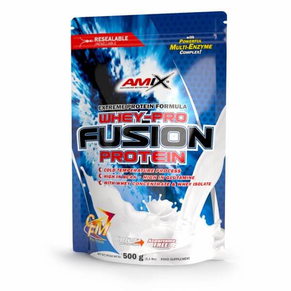 AMIX WheyPro FUSION - 500g Žemės riešutai/karamelė/šokoladas