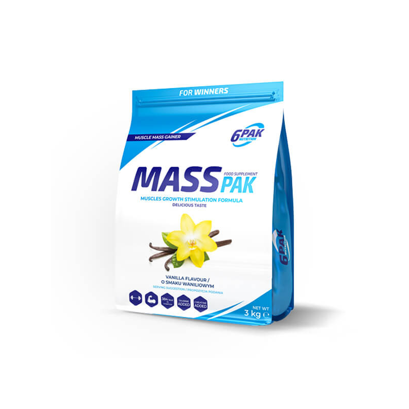 6PAK Nutrition Mass PAK - 1000g Sūdyta karamelė