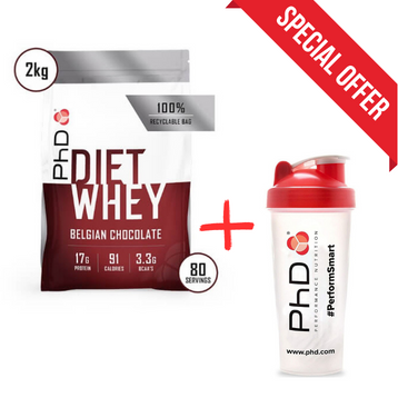PhD® Diet Whey milteliai 2kg - Balto šokolado su avietėmis