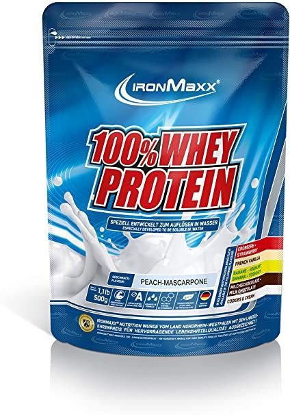 IronMaxx 100% Whey Protein, 500 g - Banana Ice Cream skonis