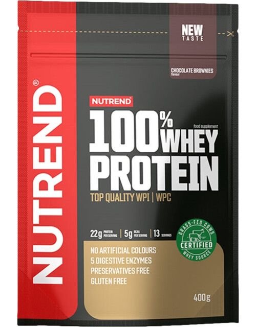 Nutrend 100% Whey Protein 400 g. - Cookies & cream skonis