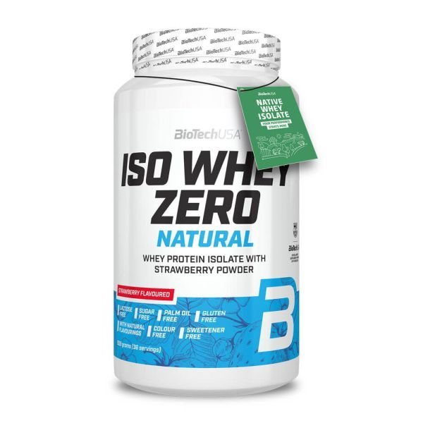 Biotech Iso Whey Zero Natural 908 g. - Strawberry skonis