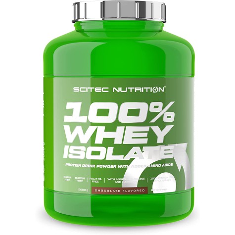 SCITEC 100% Whey Isolate - 2000g Šokoladiniai lazdyno riešutai