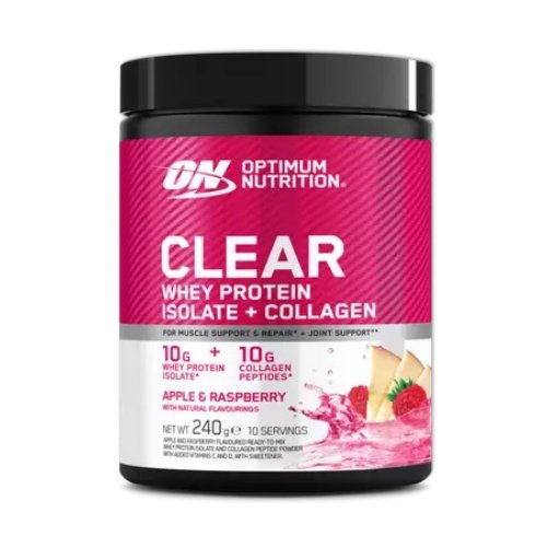 ON Clear Whey Isolate + Collagen 240g skonis - Obuolių su avietėmis