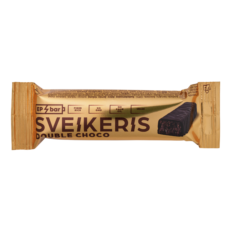 Batonėlis Sveikeris Double Choco, 50 g