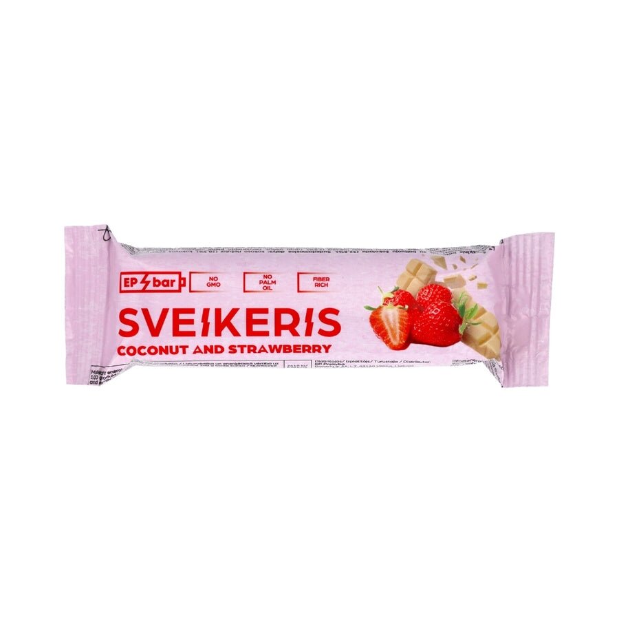 Batonėlis Sveikeris braškinis EPBAR, 50 g