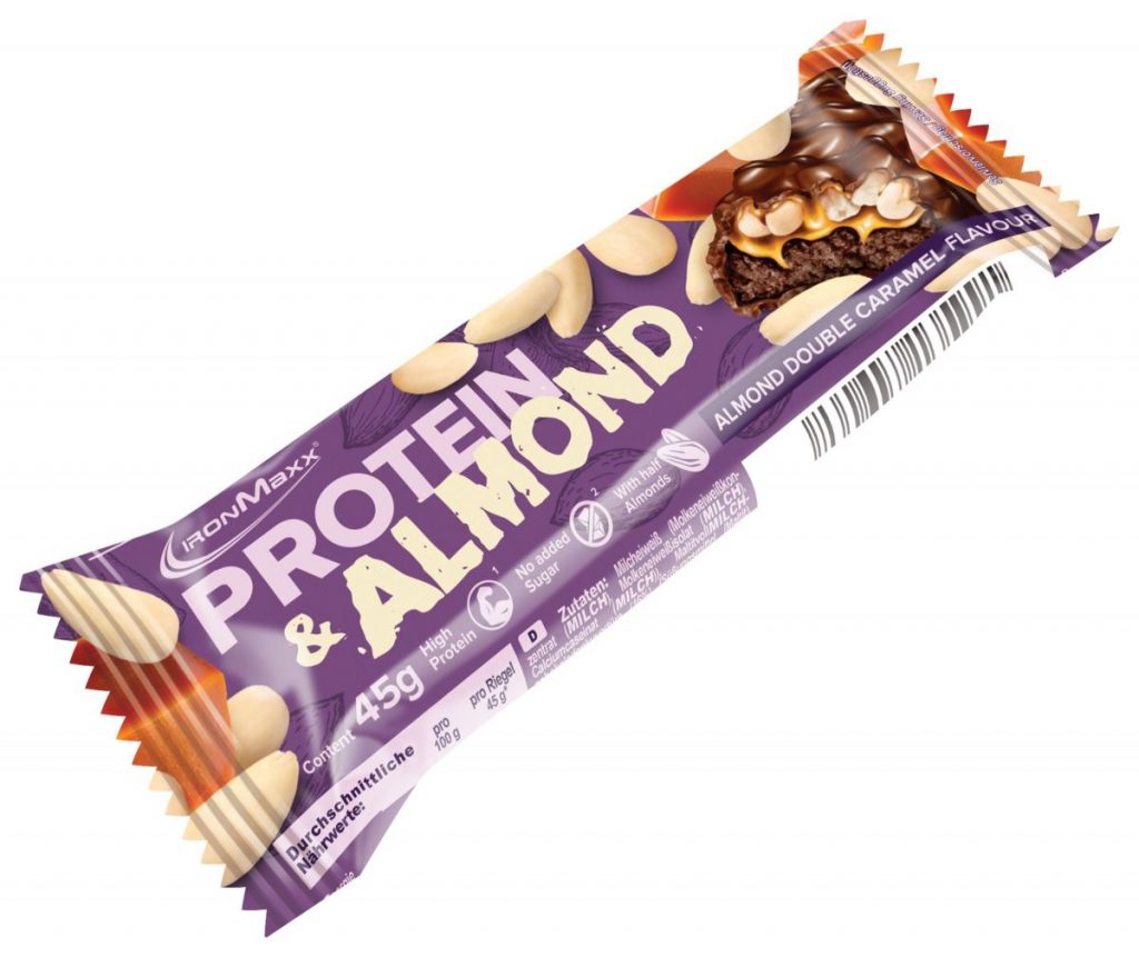 IronMaxx Protein & Almond Bar 45 g. Galioja iki 2025-07-31