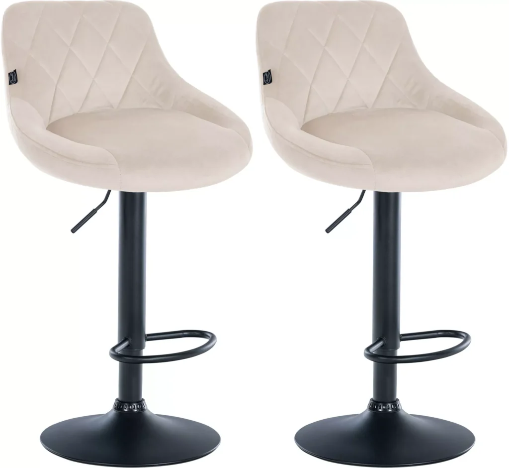 2 baro kėdžių rinkinys "Lazio velvet black