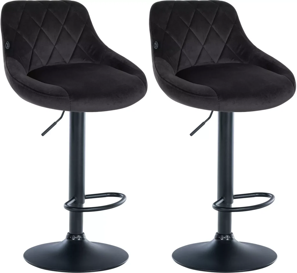 2 baro kėdžių rinkinys "Lazio velvet black