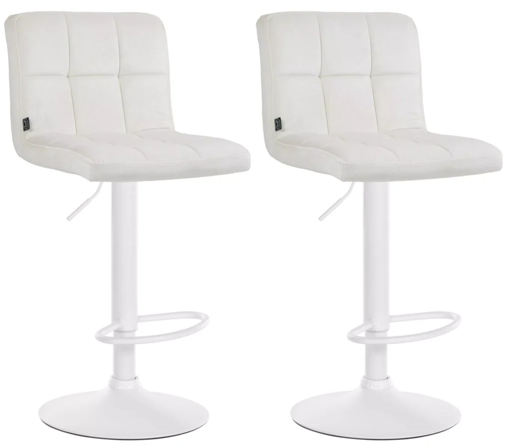 2 baro kėdžių rinkinys "Peru velvet white