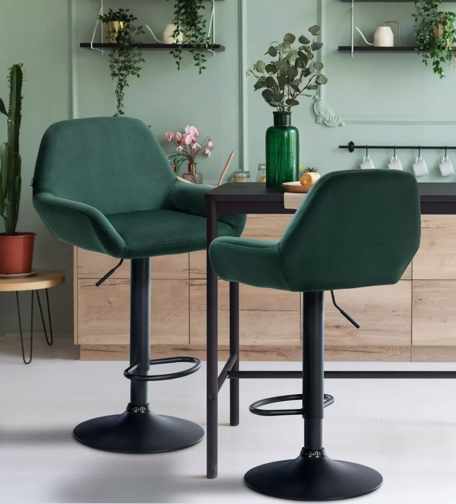 Baro kėdė "Braga velvet" juoda