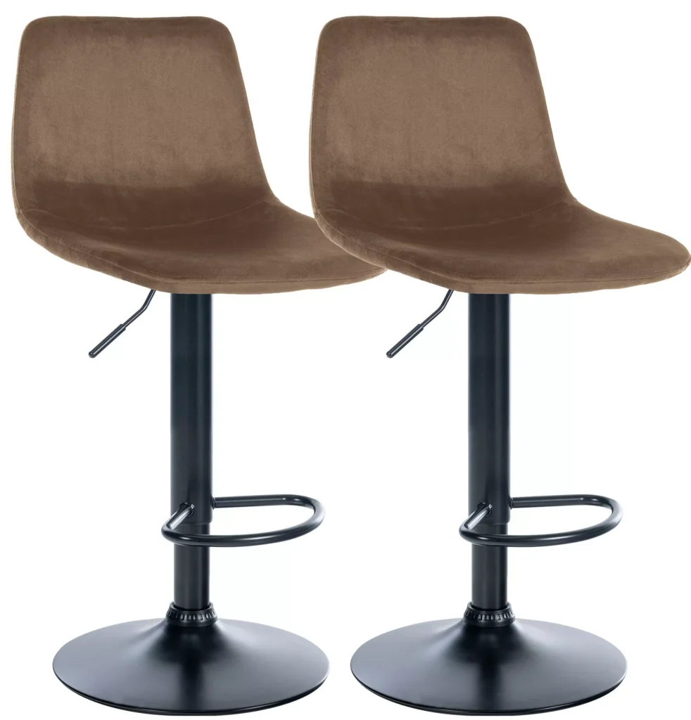 2 baro kėdžių rinkinys "Divo velvet" juodas